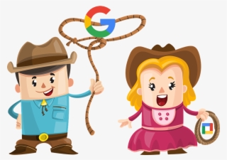 Lasso In The New Year - Cartoon Cowboy And Girl #7618468