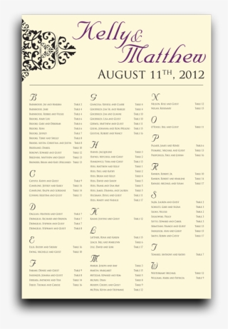 Damask Seating Chart - Mother Of The Bride Dresses #7618606