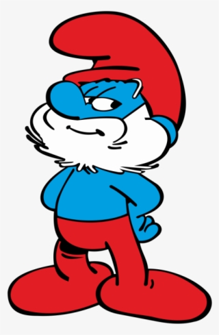 Santa Smurf Logo Png Transparent - Papa Smurf And Smurfette Christmas ...