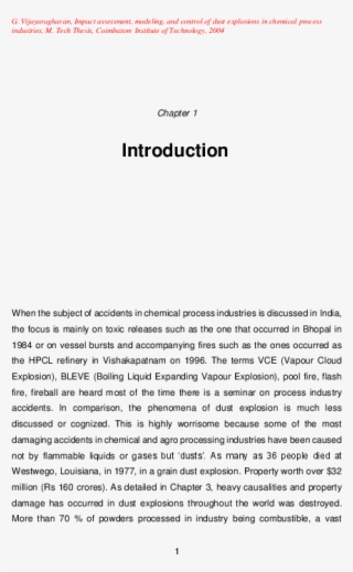 Impact Assessment, Modeling, And Control Of Dust Explosions - Document #7620243