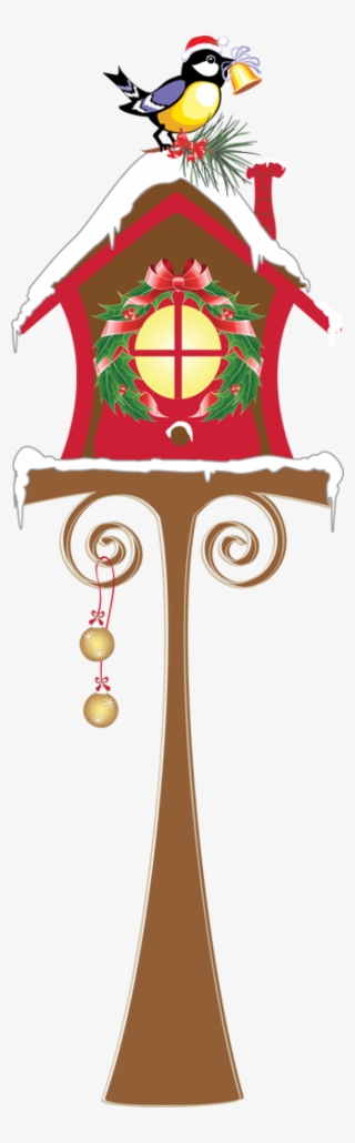 Bird House Clipart Primitive - Clip Art Bird House Christmas #7620412