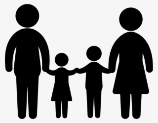 Familiar Group Of Two Children Father And Mother Comments - Parents With Children Clip Art #7621173
