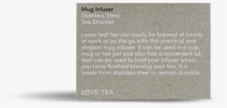 Home>shop>tea Accessories>tea Infusers>love Tea Mug - Paper #7621410