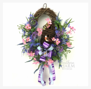 Silk Flower Spring Birdhouse Wreath Want To Learn How - Wreath #7621454