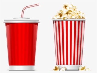 Soft Drink Slush Kettle Corn Transprent Png - Coke And Popcorn Png #7623291