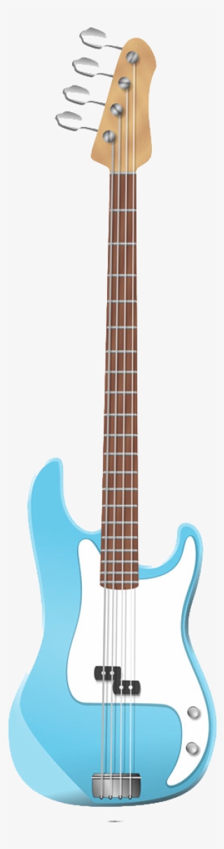 Bass Clip Art Cartoon Electric Transprent Ⓒ - Blue Bass Guitar #7625410