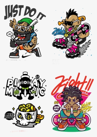 Drawn Graffiti Swag - Cartoon Hip Hop Graffiti Characters #7625530