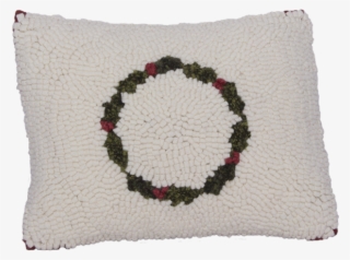 Winter Wreath Hooked Balsam Pillow Winter Wreath Hooked - Cushion #7626129