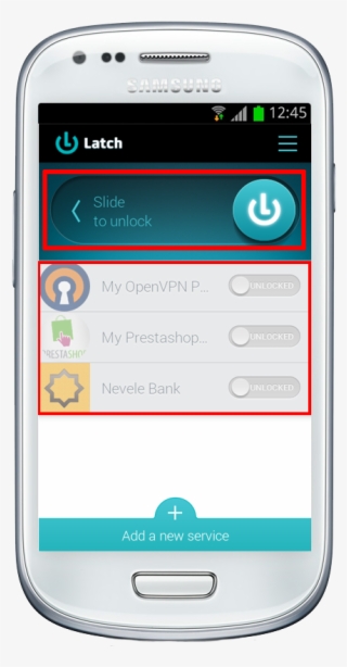 Locking All The Paired Services When "latchon" Is Activated - Smartphone #7626240