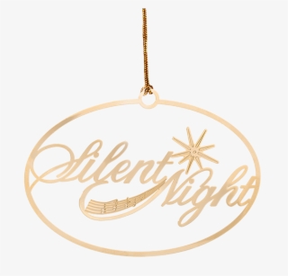 Silent Night - Brass Ornament - Calligraphy #7626585