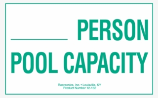 Pool Capacity Swimming Pool Sign Is For Commercial - Jcb Credit Card #7627321