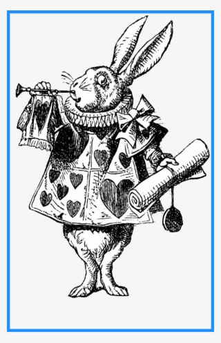 Png Stock Stamp Clipart Old Fashioned - Alice In Wonderland Rabbit ...