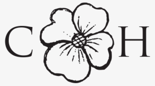 Vintage Monogram Flowers Stamp - Hibiscus #7630655