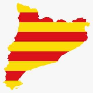 Catalonia Flag Map #7631462