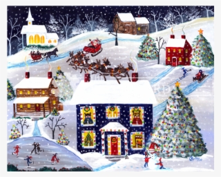 American Folk Art Winter Scenes #7631933