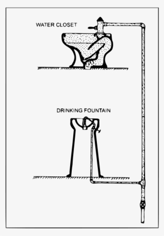 Toilet & Water Fountain Clip Art - Clip Art #7631981