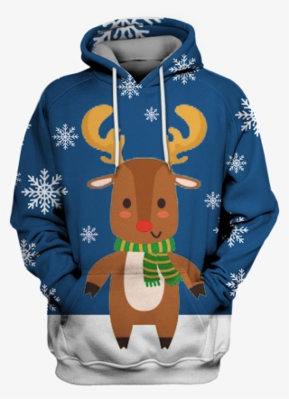 3d Christmas Santa Reindeer Full Print T Shirt - Elon Musk Smoking Sweatshirt #7632178