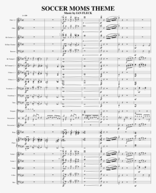 Soccer Moms Theme Sheet Music For Flute, Clarinet, - Music #7633891