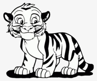 Jpg Freeuse Stock Bengal Coloring Book Lion Cuteness - Cartoon Line Drawing Tiger #7634754