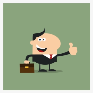 Happy Manager Giving Thumb Up Worker Vector Humor Mascot - Cartoon On Top Of The World #7634897