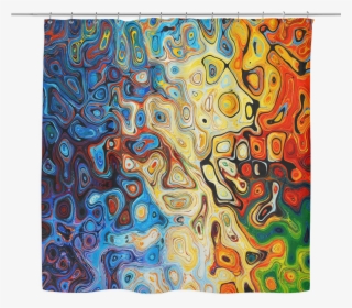 Colorful Swirls Shower Curtains - Neural Network Generative Art #7635251