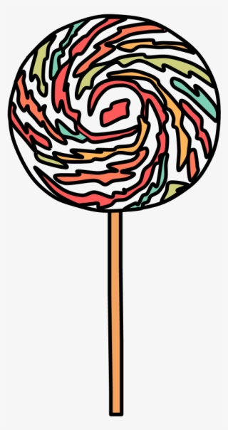 Lollipop, Large, Swirl, Pastel Colors, White, Png - Lollipop #7635779