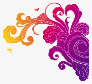 Sticker Border Decoration Colorful Swirl Stickers Png - Vector Graphics #7635829