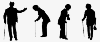 Silhouette Old Age Illustration - Png Old Man Shadow #7635835