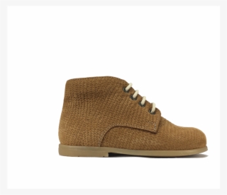 First Stepper In Brown Leather With Texture - Suede #7636568