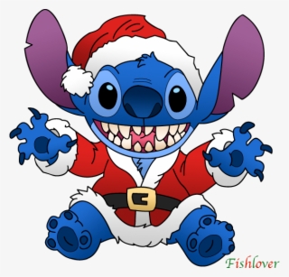 Santa Stitch By Fishlover - Lilo And Stitch Christmas #7638567