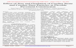 Effect Of Size And Gradation Of Crusher Stone And Crusher - Document #7640040