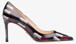 Patent Leather Pumps With Lipstick Print - Shoe #7640166