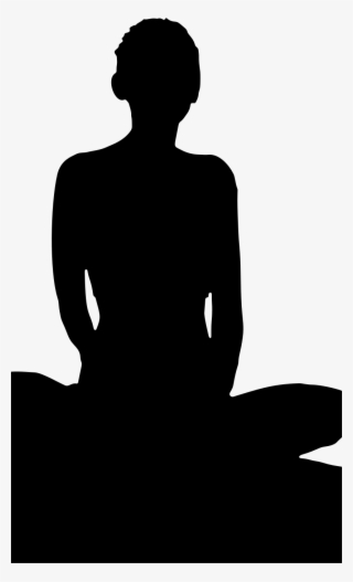 Cropped Meditating Woman Silhouette - Silhouette #7642193