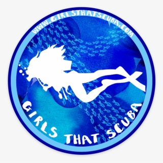 Girls That Scuba Sticker - Scuba Girls Emblem #7647141