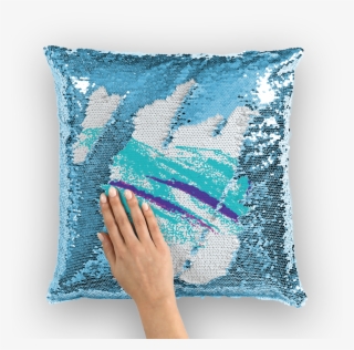 90's Swoosh Sequin Cushion Cover - Cushion #7647337