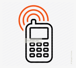 Vector Icon Of Wireless Signal Going From Cell Phone - Mobile Phone Icon #7647391