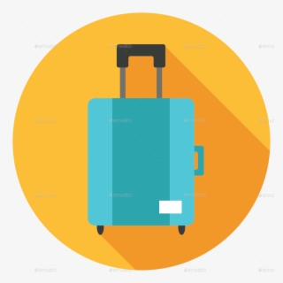 Suitcase Travel Icon - Suitcase Icon Flat Png #7649455
