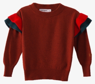 Bobo Choses Ruffles Knitted Jumper Dusty Cedar - Sweater #7650029
