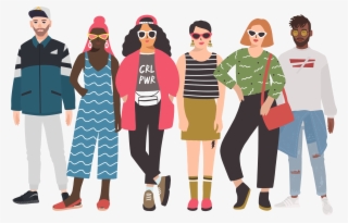 How To Find Your Self-care Squad - Four Friends Images Girls Cartoon #7653272