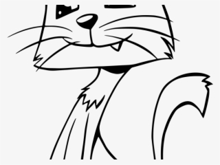 Cat Clipart Outline - Clip Art #7654308