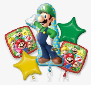 Luigi Balloon Bouquet - Super Mario Ballonnen #7654534
