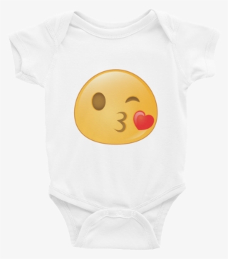 Expressive Blowing Kiss Emoji Baby Onesie My Wear Clothes - Infant Bodysuit #7654988