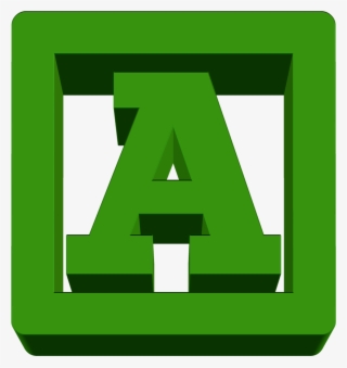 The Green Abc Letter A In The Green Frame #7655900