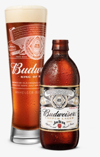 Beer Poured In Glass Next To Bottle - Budweiser #7658798