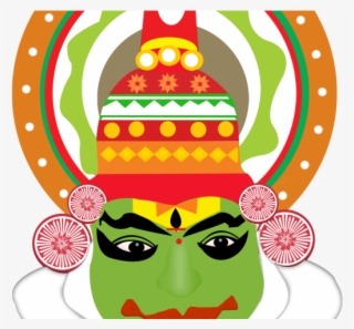 Masks Clipart Kerala - Kathakali Drawing #7660324