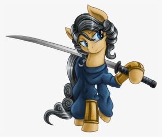Theomegaridley, Clothes, Earth Pony, Female, Katana, - Animated Samurai Transparent Background #7660600