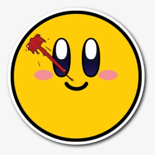 Smashmen Kirby Vinyl Sticker - Smiley #7663351