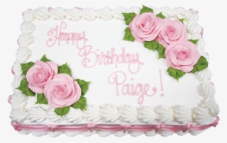 Roses Swags Sheet Cake - Birthday Cake #7665562