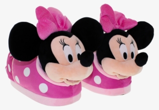 Minnie Mouse Character Figural Plush Slippers - Cartoon #7665773
