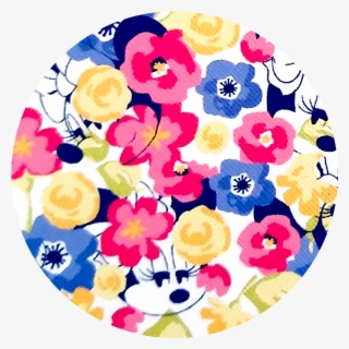 Minnie Mouse Floral Faux Leather - Circle #7666003